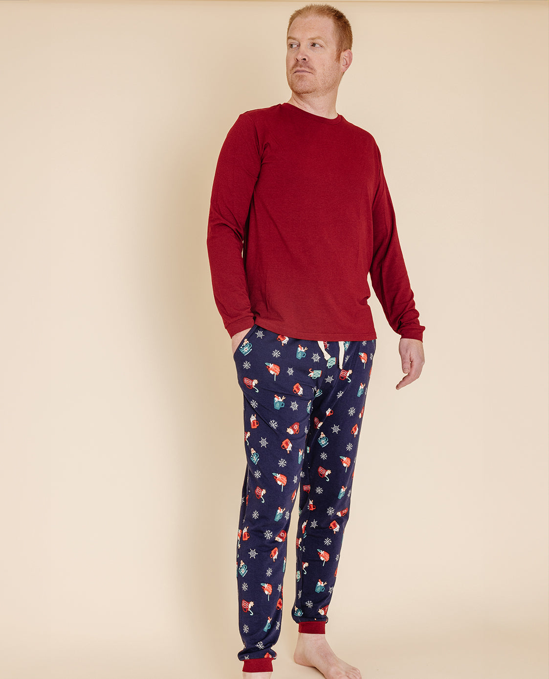 Holiday Adult Unisex Pajama Set in Cozy Cocoa - Wear Lark