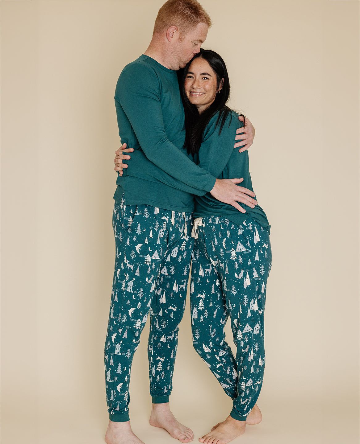 Holiday Adult Unisex Pajama Set in Winter Wonderland - Wear Lark