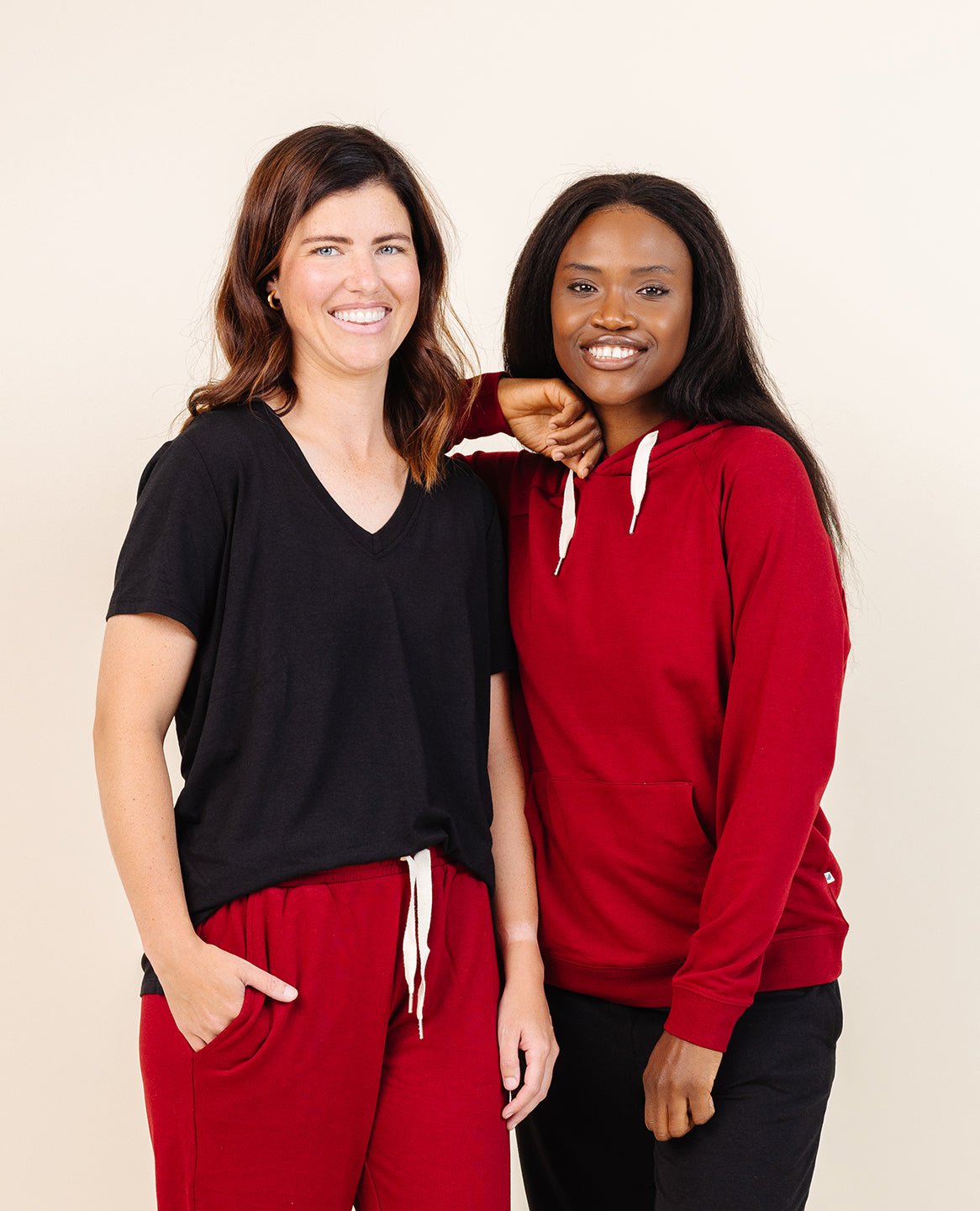 women-s-coziest-hoodie-in-crimson 5
