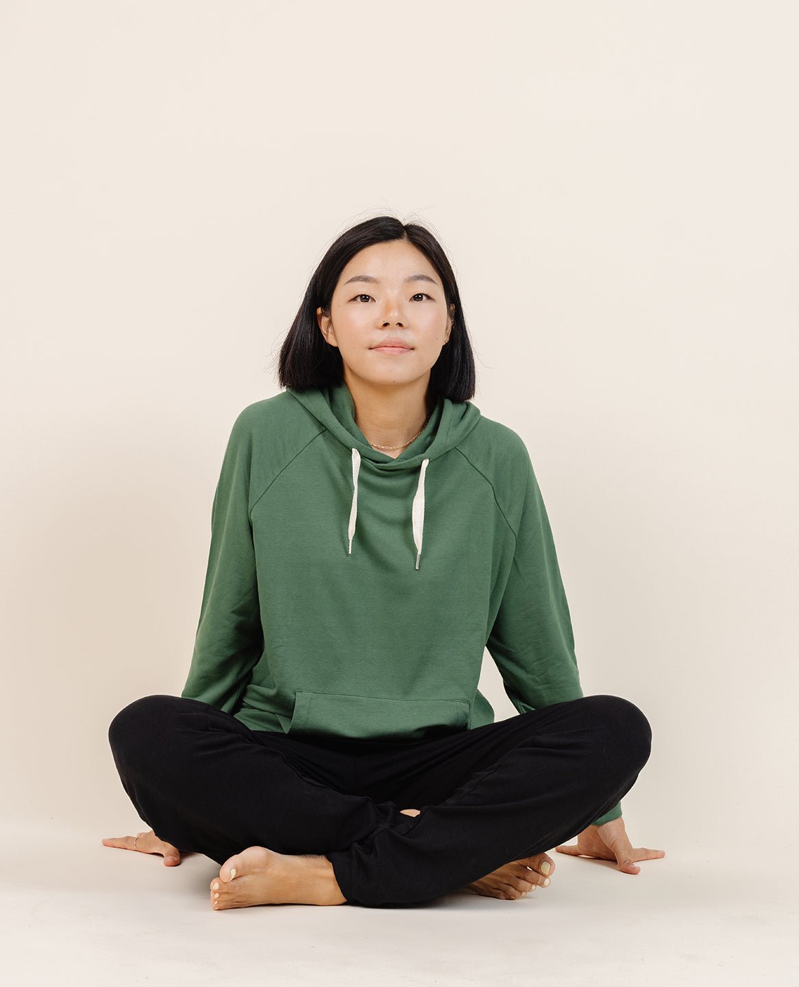 women-s-coziest-hoodie-in-moss 2