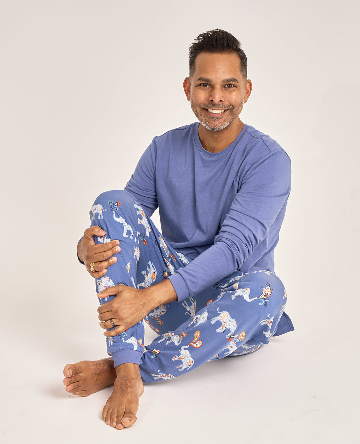 Diwali Adult Unisex Pajama Set in Royal March Sapphire - Wear Lark